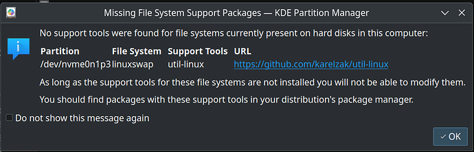 KDE partition manager