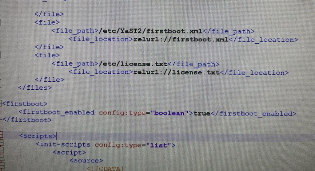 Getting issues in copying firstboot.xml file present inside iso to my ...