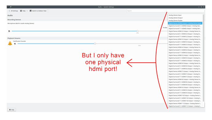 1-no playback device section listed