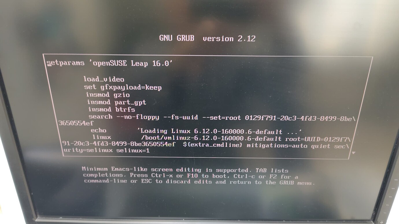 Black screen after login Leap 16 - Install/Boot/Login - openSUSE Forums