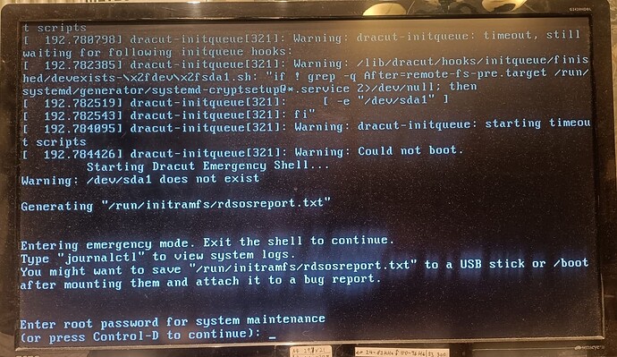 kernel 6-17-7-1 booted nicht