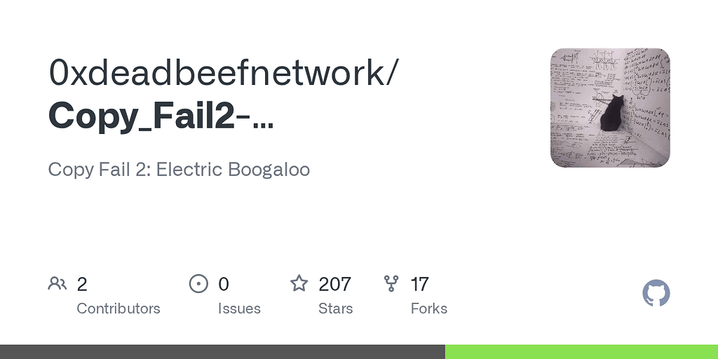 Copy Fail 2: Electric Boogaloo vulnerability was discovered (similar to ...