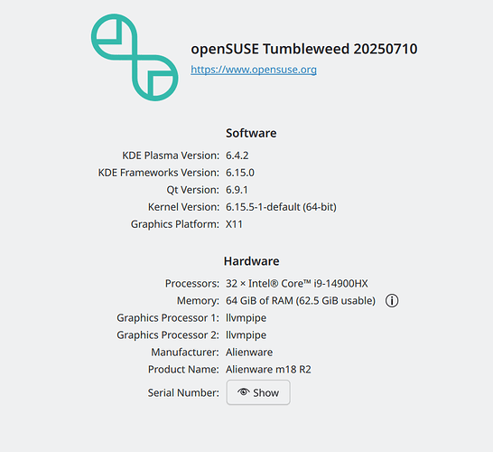 opensuse graphics