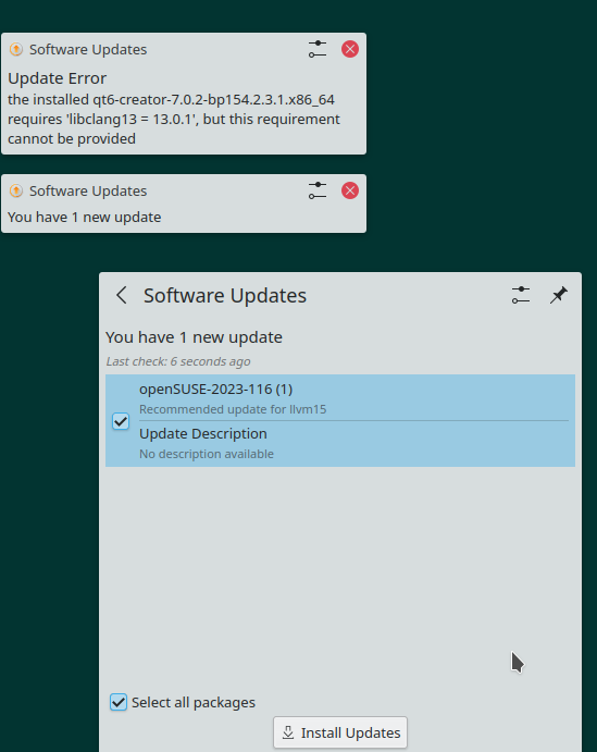 Updates failing for 15.4 - Install/Boot/Login - openSUSE Forums