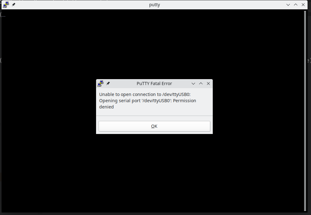 PuTTY - Unable to open connection to /dev/ttyUSB0: ....Permission denied -  Network/Internet - openSUSE Forums
