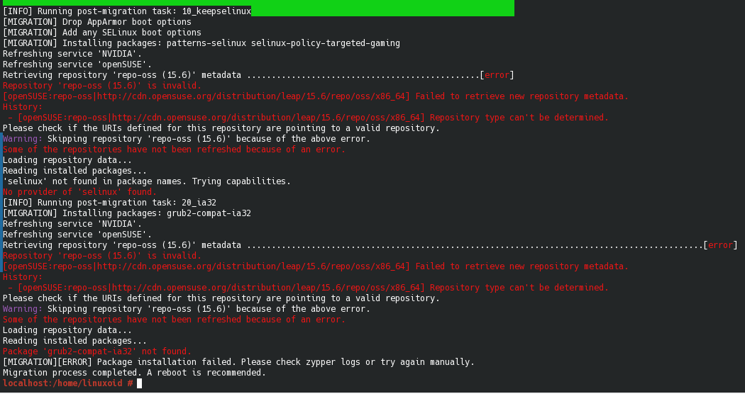 Upgrade from Leap 15.6 to 16 fails - Install/Boot/Login - openSUSE